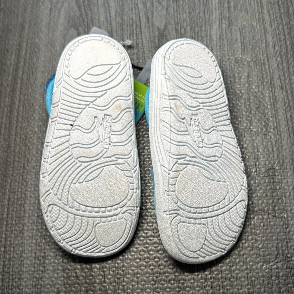 Speedo Kids Blue & Green Water Shoes - Toddler Size S (5-6)